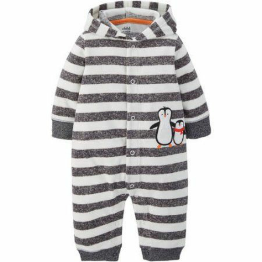 Carter's Striped Jumpsuit with Penguins 🐧🐧| 0-3M